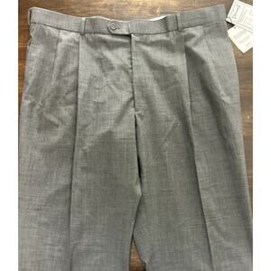 Higgins dress Pants Expander waist,Pleated front w/ cuff ,grey 42 Unf Nwt